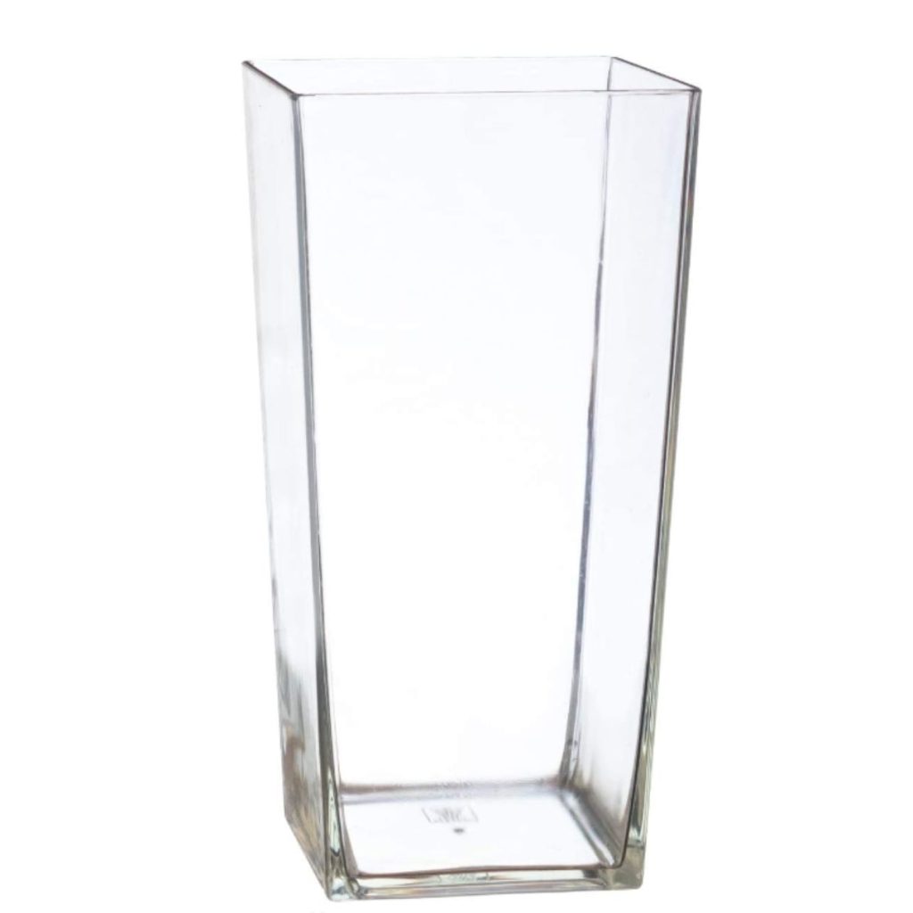 clear glass tapered vase for tulips