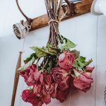 hang drying roses on a hook