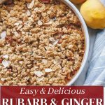 Rhubarb and Ginger Crumble Pin graphic