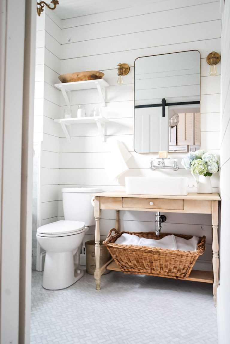 Shiplap Bathroom Ideas and Install Guide | B Vintage Style